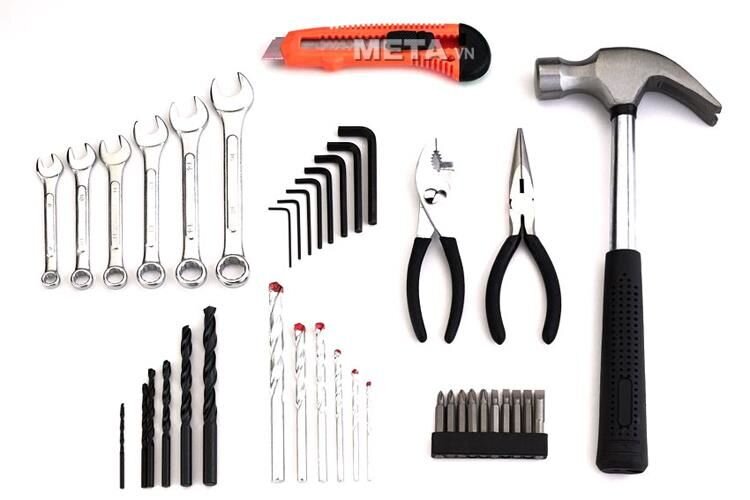 Bộ máy khoan 42 chi tiết Black