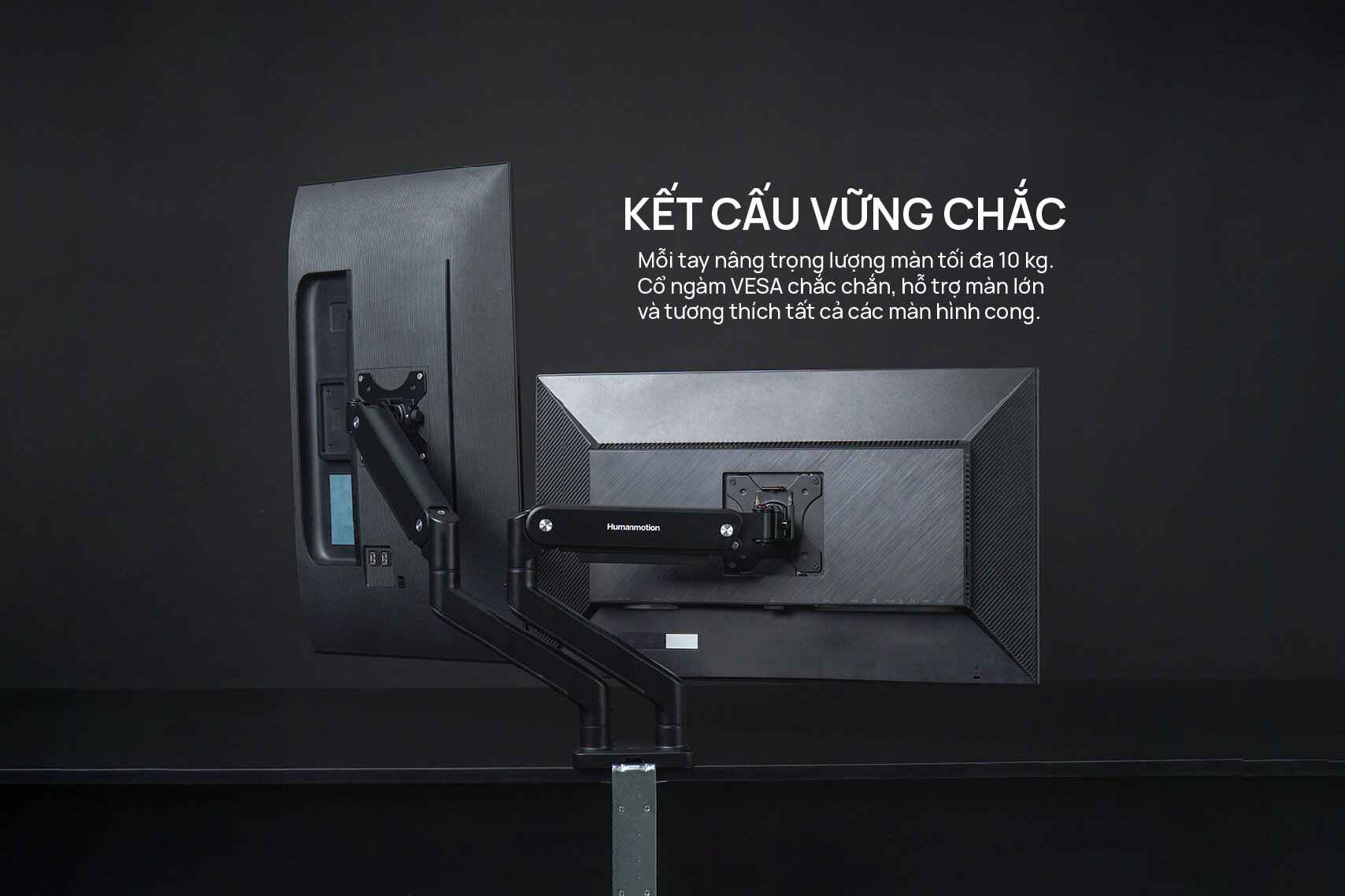 Giá đỡ màn hình Human Motion M8 Màu Đen 10