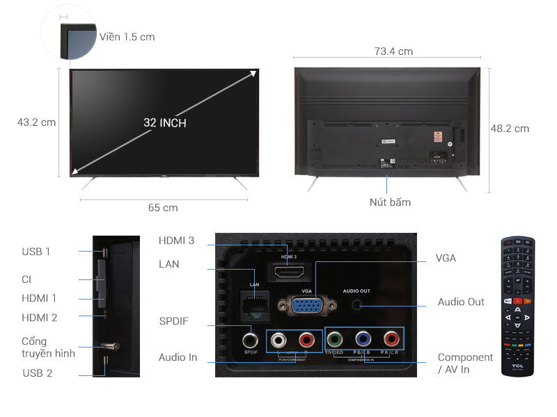 Smart Tivi TCL 32 inch L32S6100