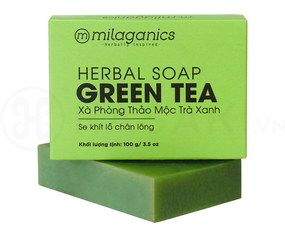 Xà Phòng Milaganics Thảo Mộc Trà Xanh 100g 