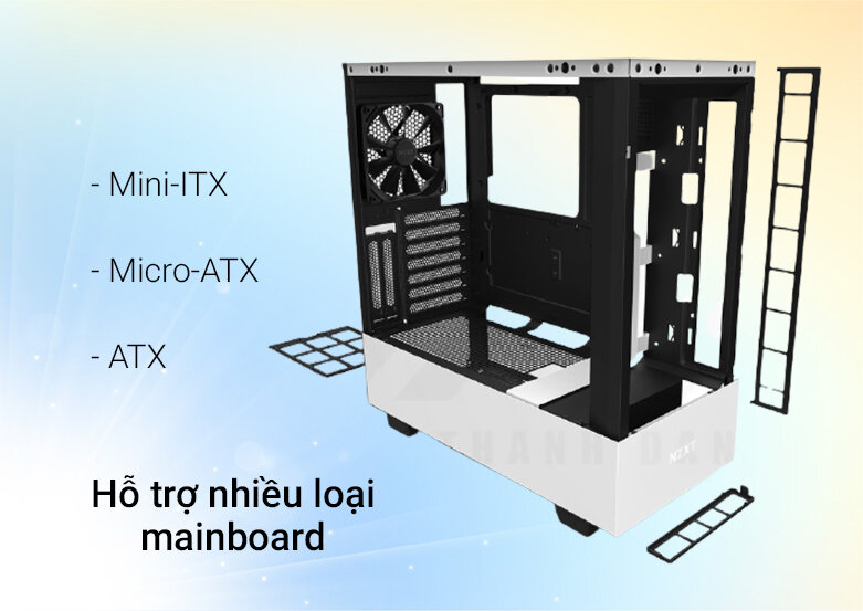 NZXT H510 Elite matte white | Hỗ trợ nhiều loại mainboard