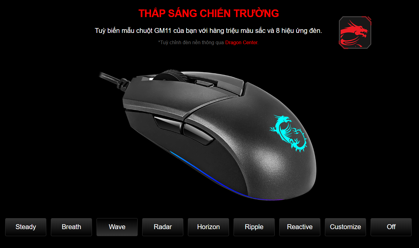 Bộ Bàn phím chuột game MSI Vigor GK30 đen (USB/RGB/Giả cơ) 7