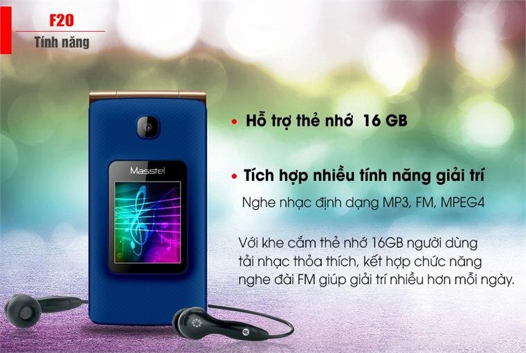 Điện thoại Masstel F20 Navy Điện thoại Masstel F20 Navy