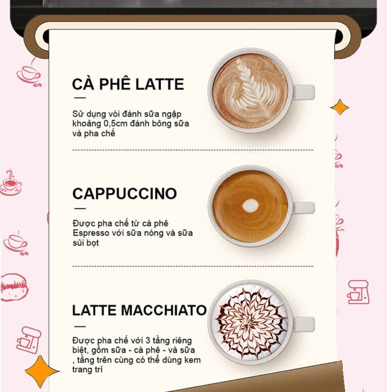 Winci EM3102 pha được nhiều loại cà phê Winci EM3102