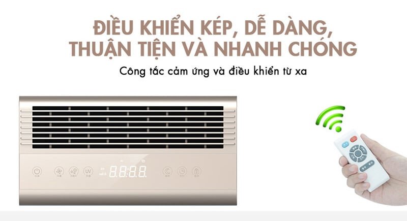Vận hành bằng điều khiển từ xa tiện lợi