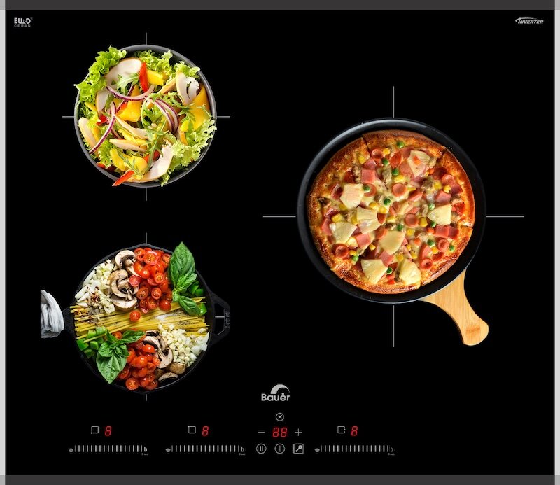 bếp từ âm 3 vùng nấu Bauer BEU630GT2E