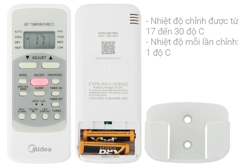 Điều hòa Midea 9000 BTU 1 chiều MSAF-10CRN8 tính năng follow me