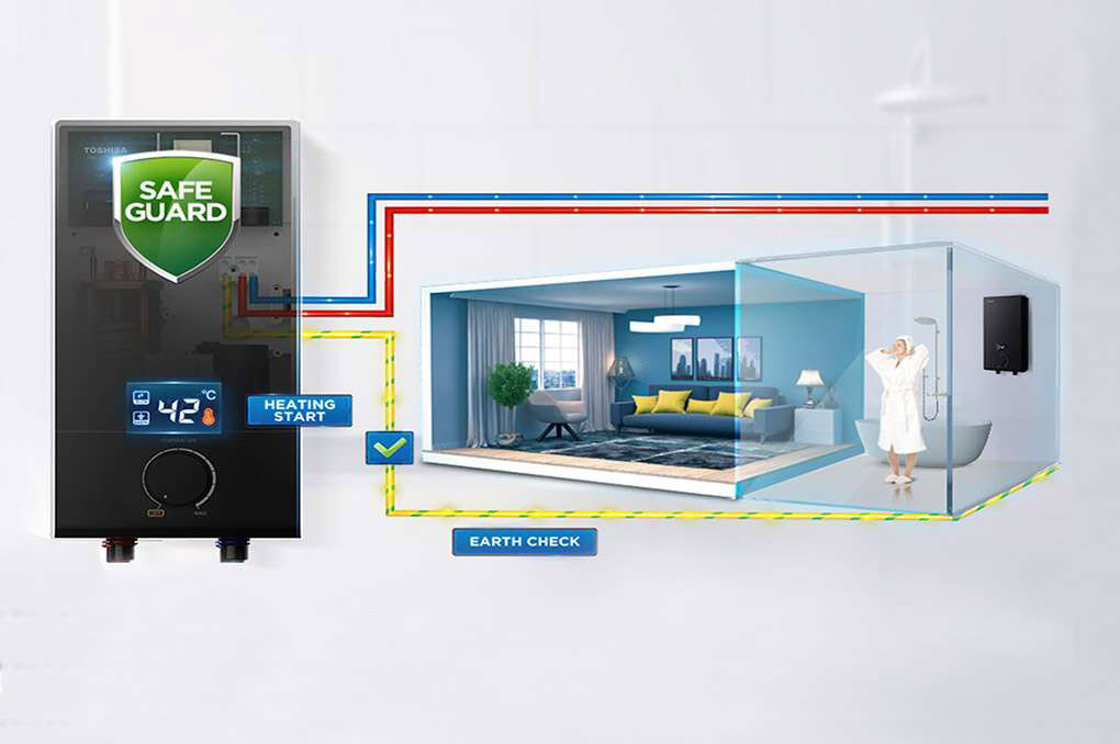  Toshiba TWH-45ESPVN(K) 4500W được nối đất an toàn