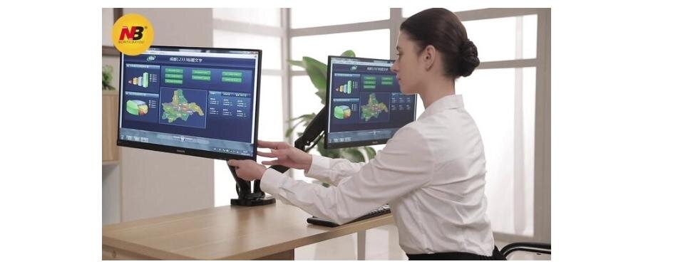 Giá đỡ màn máy tính North Bayou F160 Màu Xám