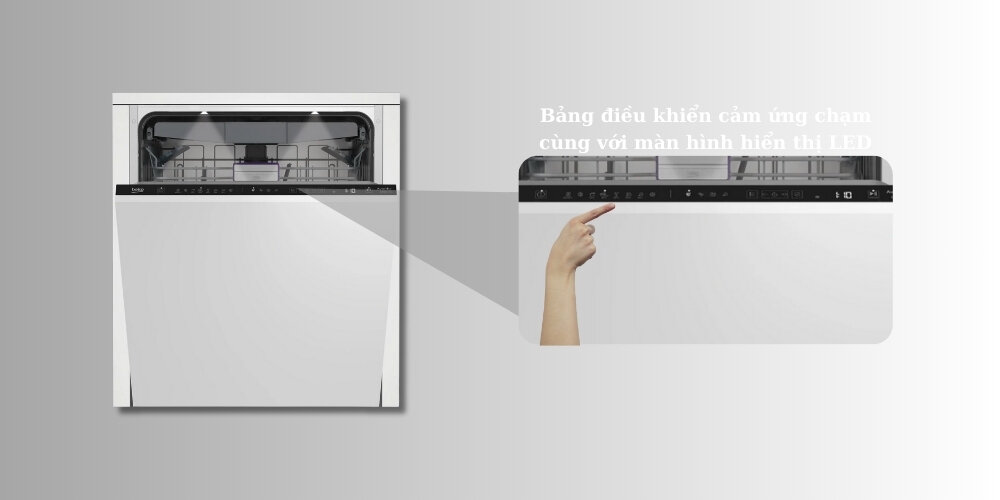 Beko BDIN386E4AD có bảng điều khiển cảm ứng chạm cùng với màn hình hiển thị LED