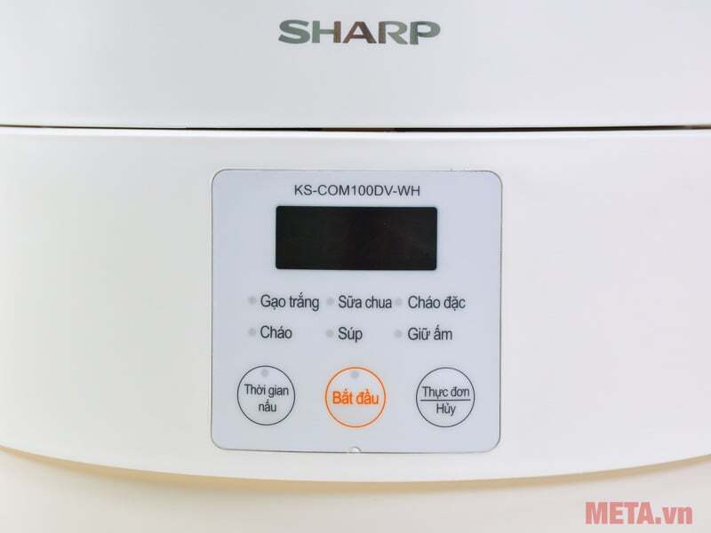 Nồi cơm điện 1 lít Sharp KS COM100DV có bảng điều khiển điện tử Nồi cơm điện 1 lít Sharp KS COM100DV có bảng điều khiển điện tử