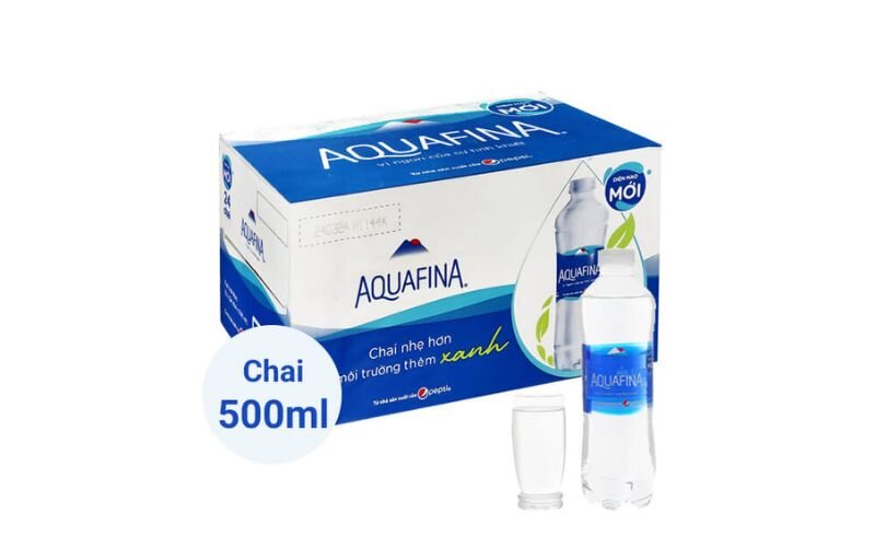 Nước khoáng thiên nhiên Aquafina thùng 24 chai x 500ml