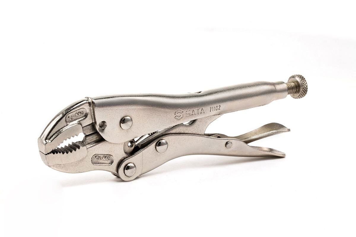 Kềm bấm chết mũi cong 5in Sata 71101