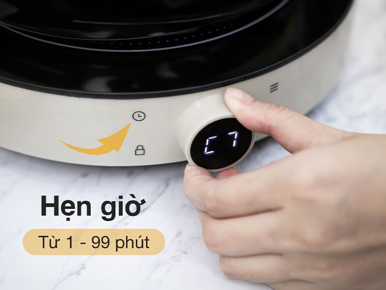 Bếp từ Lumias LK24-220B có thể điều chỉnh thời gian hoạt động