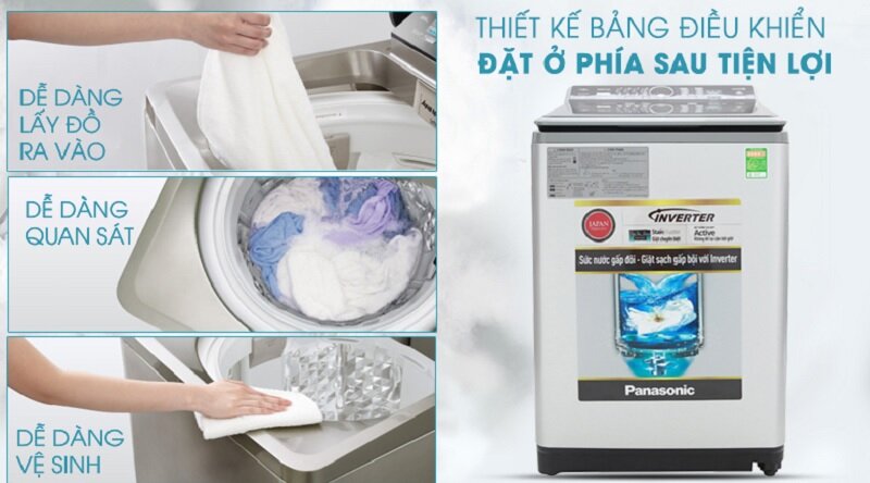 Máy giặt Panasonic Inverter 11.5 kg NA-FS11X7LRV lồng giặt lớn