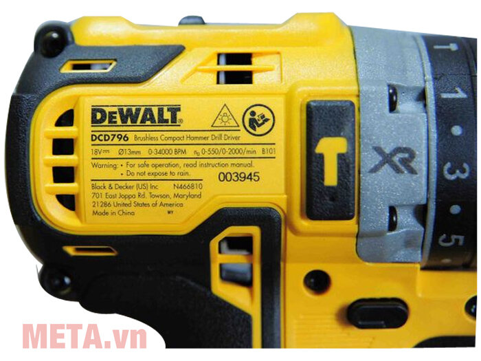 Thân máy khoan pin Dewalt DCD796N