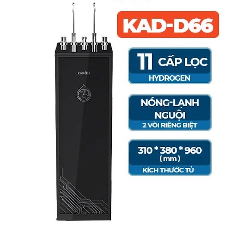 Máy lọc nước nóng lạnh Karofi KAD-D66