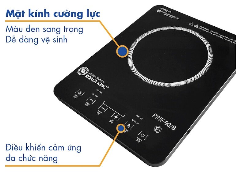 Bếp hồng ngoại dương 1 vùng nấu Korea King PINF-90/B