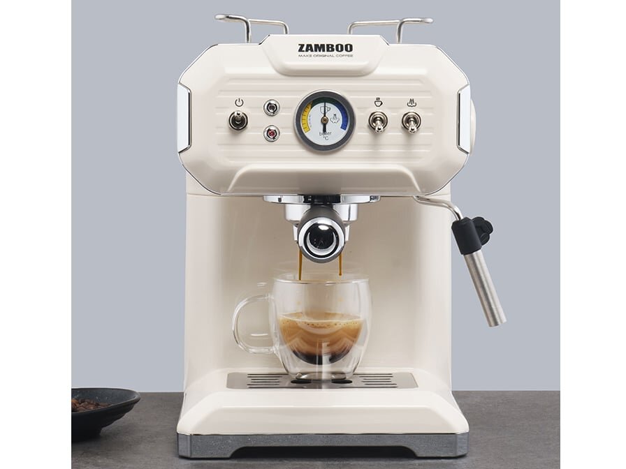 Máy pha cà phê Zamboo ZB-92CF màu trắng Máy pha cà phê Zamboo ZB-92CF