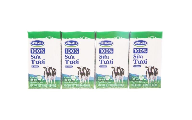 Sữa tươi Vinamilk có đường 110ml - thùng 48 hộp