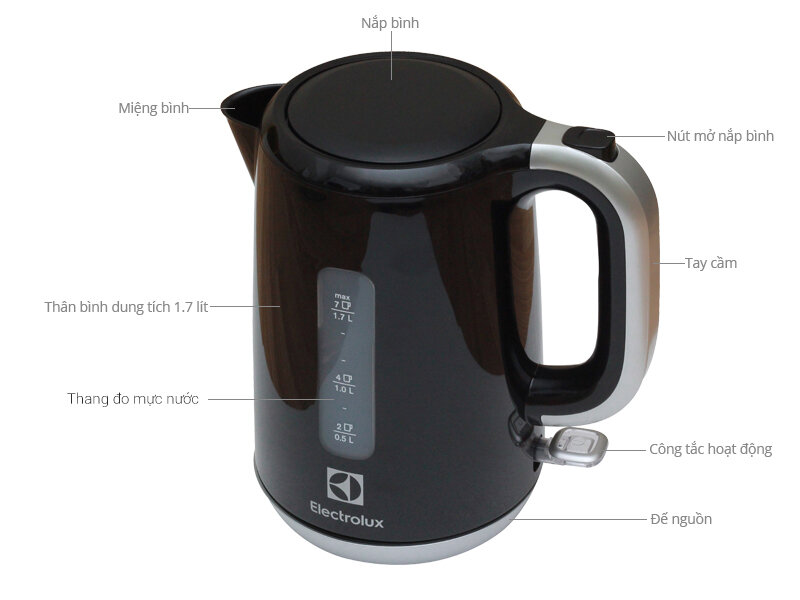 Bình siêu tốc Electrolux EEK3505 1.7 lít