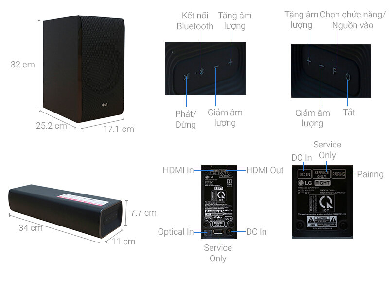 Loa Thanh LG SJ7 320 W Loa Thanh LG SJ7 320 W