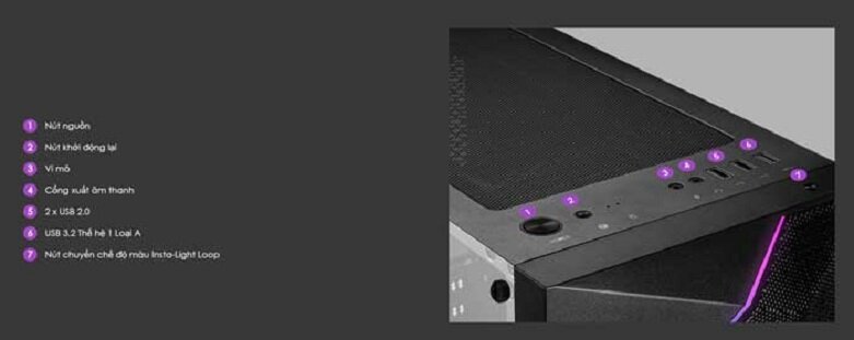 Case MSI MAG VAMPIRIC 100R | Cổng kết nối đa dạng