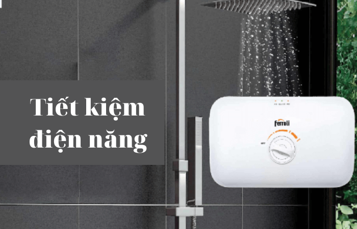 Bình nước nóng trực tiếp Ferroli RITA FS 4.5 TM tiết kiệm điện năng hiệu quả Bình nước nóng trực tiếp Ferroli RITA FS 4.5 TM tiết kiệm điện năng hiệu quả
