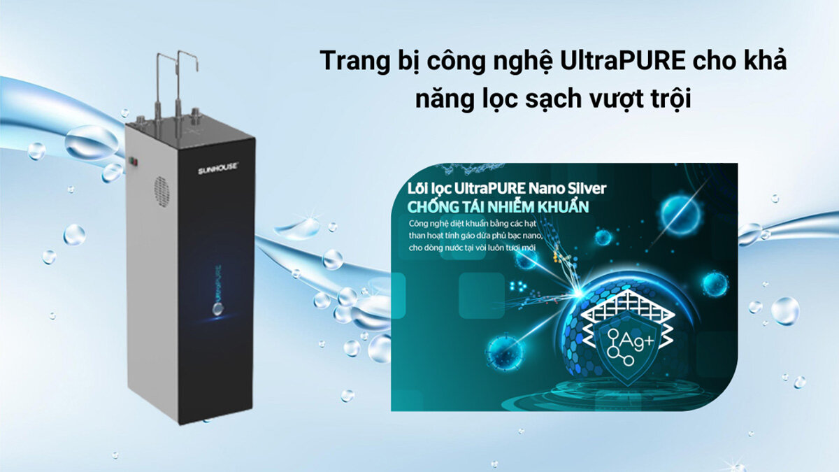 Sunhouse SHA76212KL trang bị công nghệ UltraPURE lọc sạch vượt trội