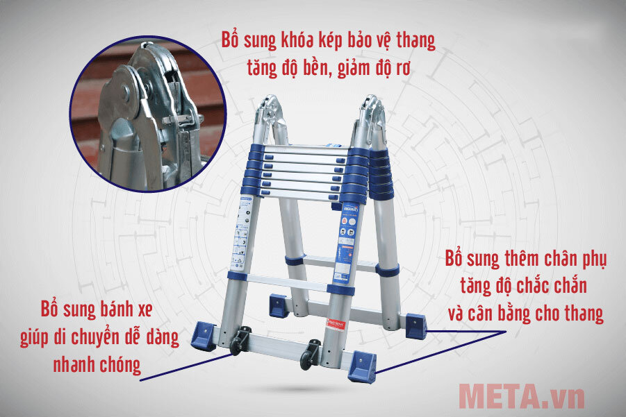 Thang nhôm rút đôi Nikawa NK-50AI-Pri