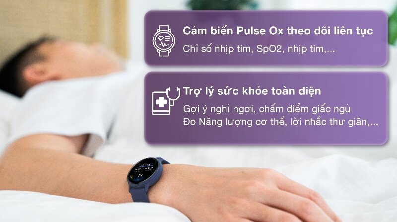 Đồng hồ thông minh Garmin Vivoactive 5 42.2mm theo dõi sức khỏe