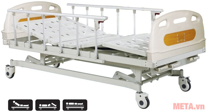 Giường bệnh nhân 3 tay quay Lucass GB-3