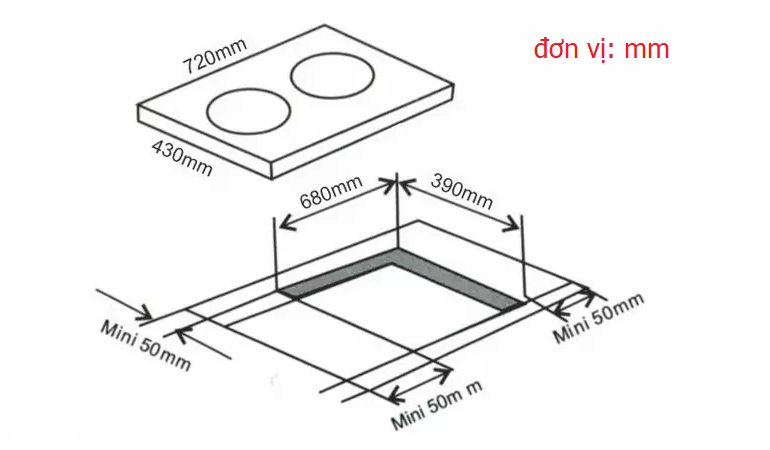 Bếp từ âm 2 vùng nấu Arber AB-I338