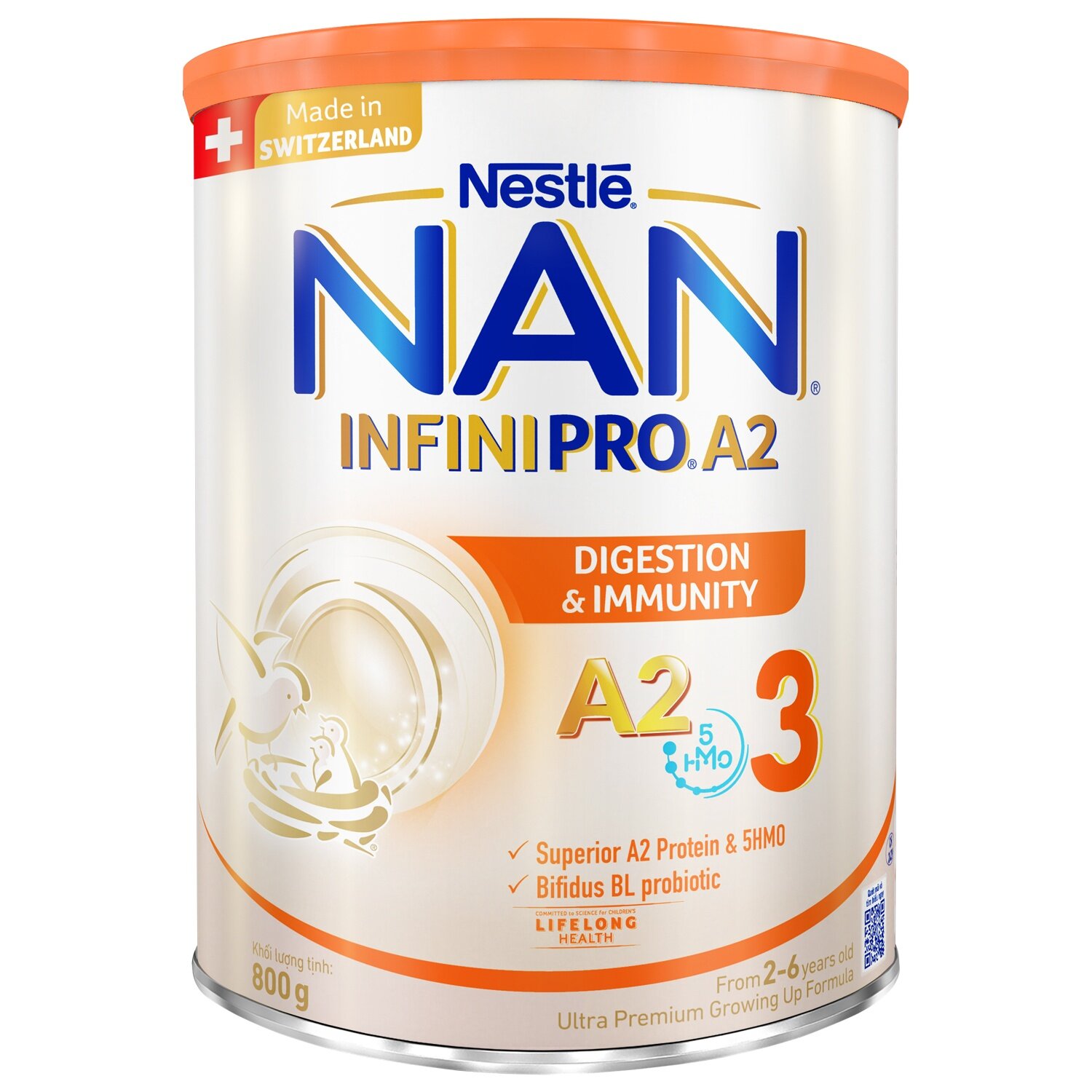 Sữa Nan InfiniPro A2 số 3 800g cho bé 2-6 tuổi