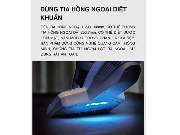 Tia hồng ngoại giúp diệt vi khuẩn Máy hút bụi trên giường TS9305
