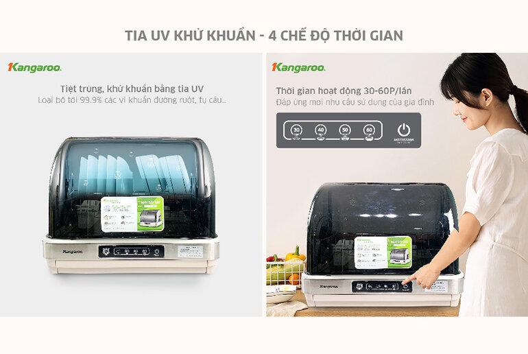 Máy sấy bát tiệt trùng Kangaroo KG45DUV