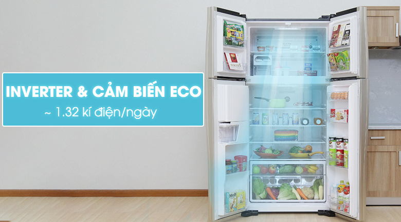Tủ lạnh Hitachi 540 lít R-W660PGV3 Tủ lạnh Hitachi 540 lít R-W660PGV3
