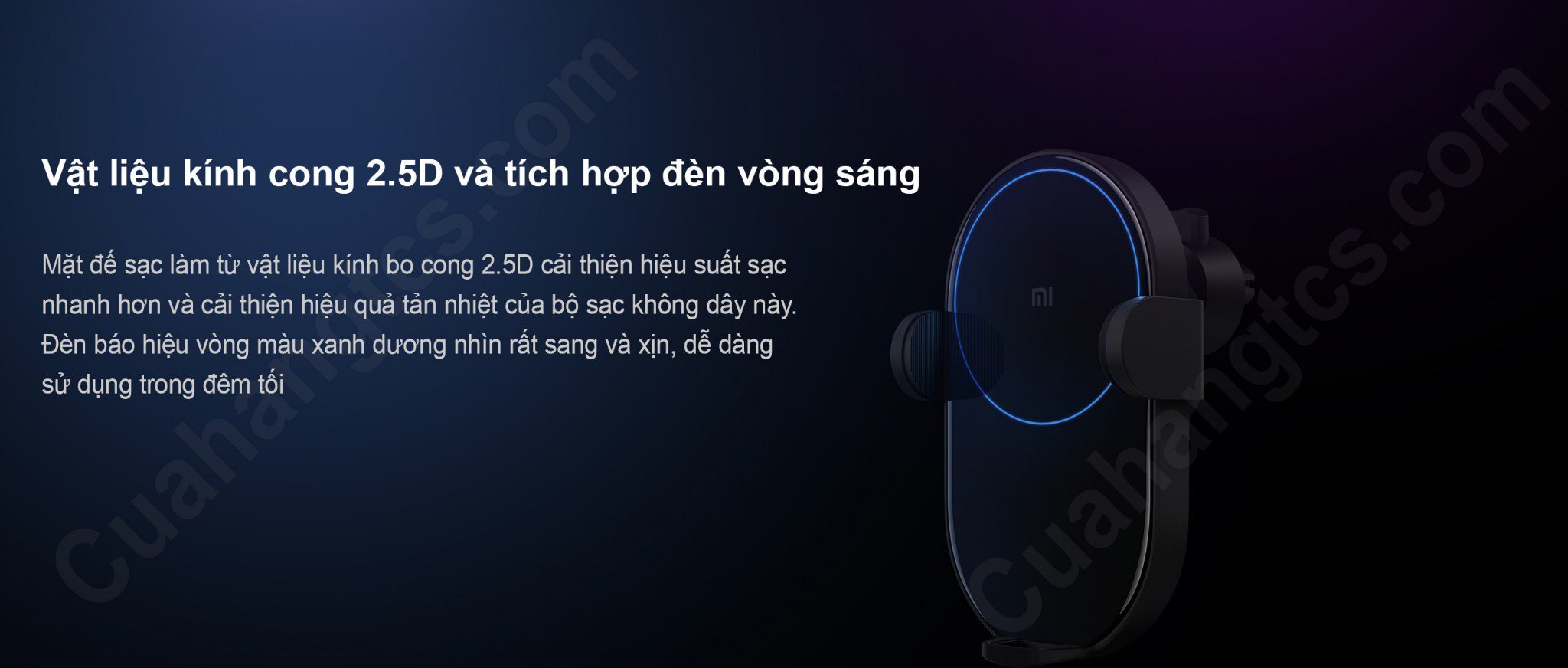 Kẹp điện thoại kiêm sạc không dây ô tô Xiaomi WCJ02ZM