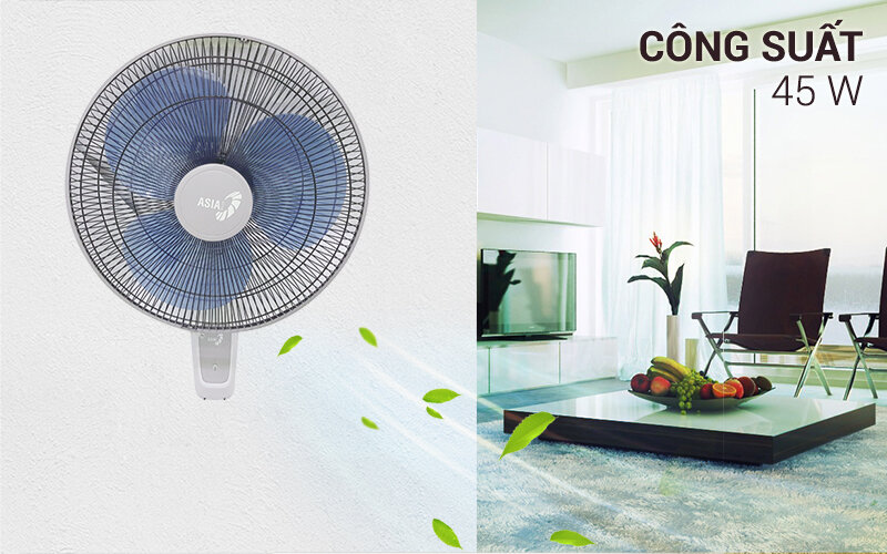 Quạt treo tường Asia L16017 Xám Quạt treo tường Asia L16017 Xám