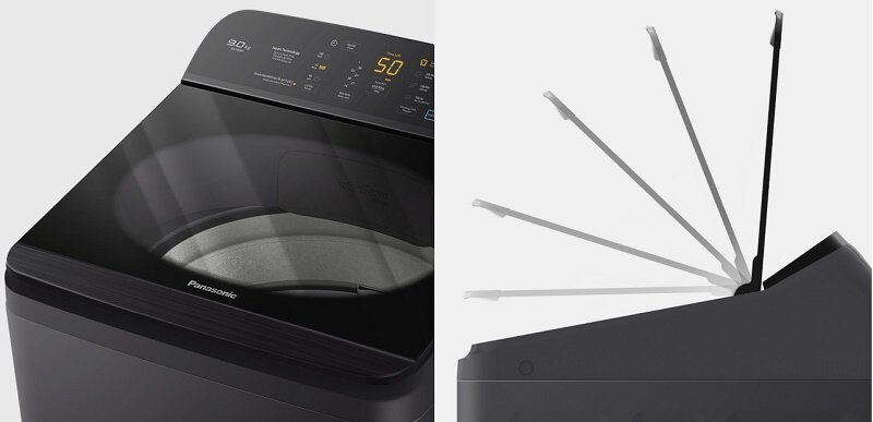 Máy giặt Panasonic 9 Kg NA-F90A9BRV nắp máy giặt