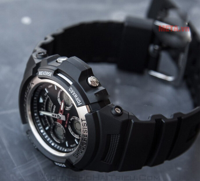 Đồng hồ nam G-shock AW-590-1ADR đen Đồng hồ nam G-shock AW-590-1ADR đen