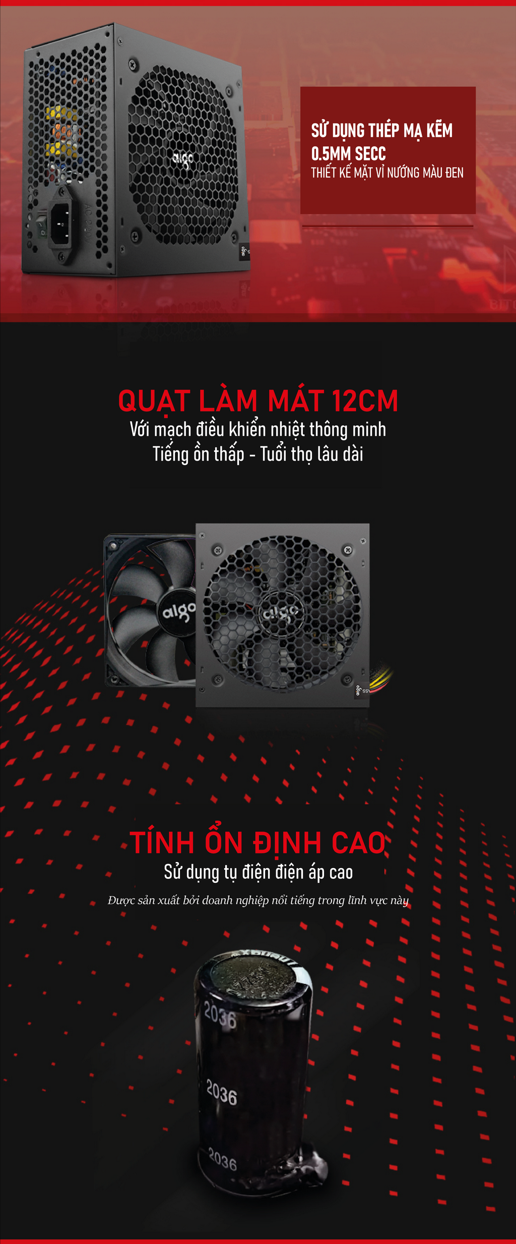 Nguồn máy tính AIGO VK550 - 500W (