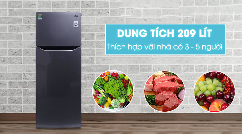 Tủ lạnh LG inverter 209 lít GN-L225S Tủ lạnh LG inverter 209 lít GN-L225S