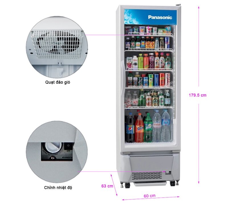 Tủ mát Panasonic 1 cánh 330 lít SMR-PT330A