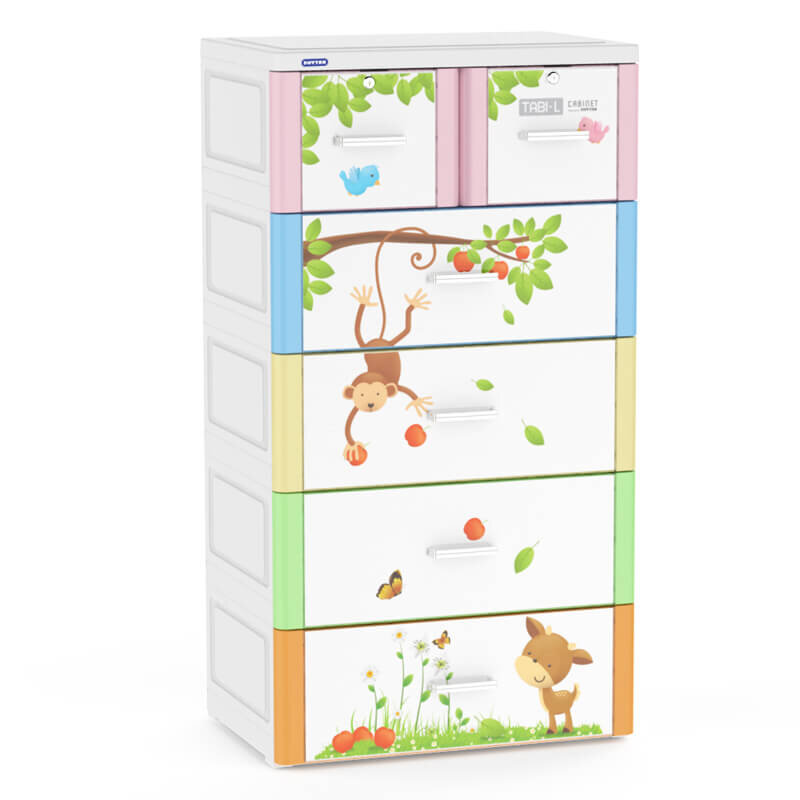Tủ Tabi Duy Tân L đa sắc 5 tầng 6 ngăn  Tủ Tabi Duy Tân L đa sắc 5 tầng 6 ngăn