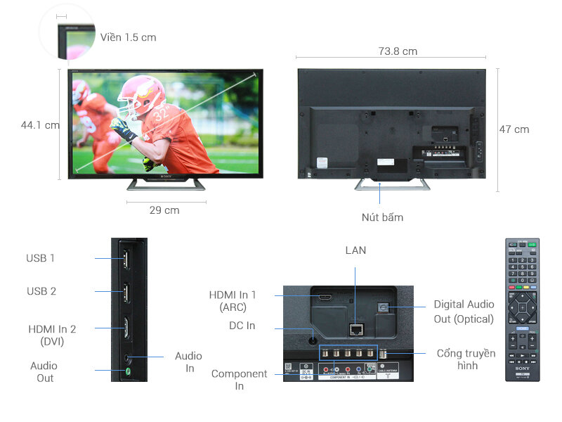 Internet Tivi Sony 32 inch KDL-32R500C Internet Tivi Sony 32 inch KDL-32R500C