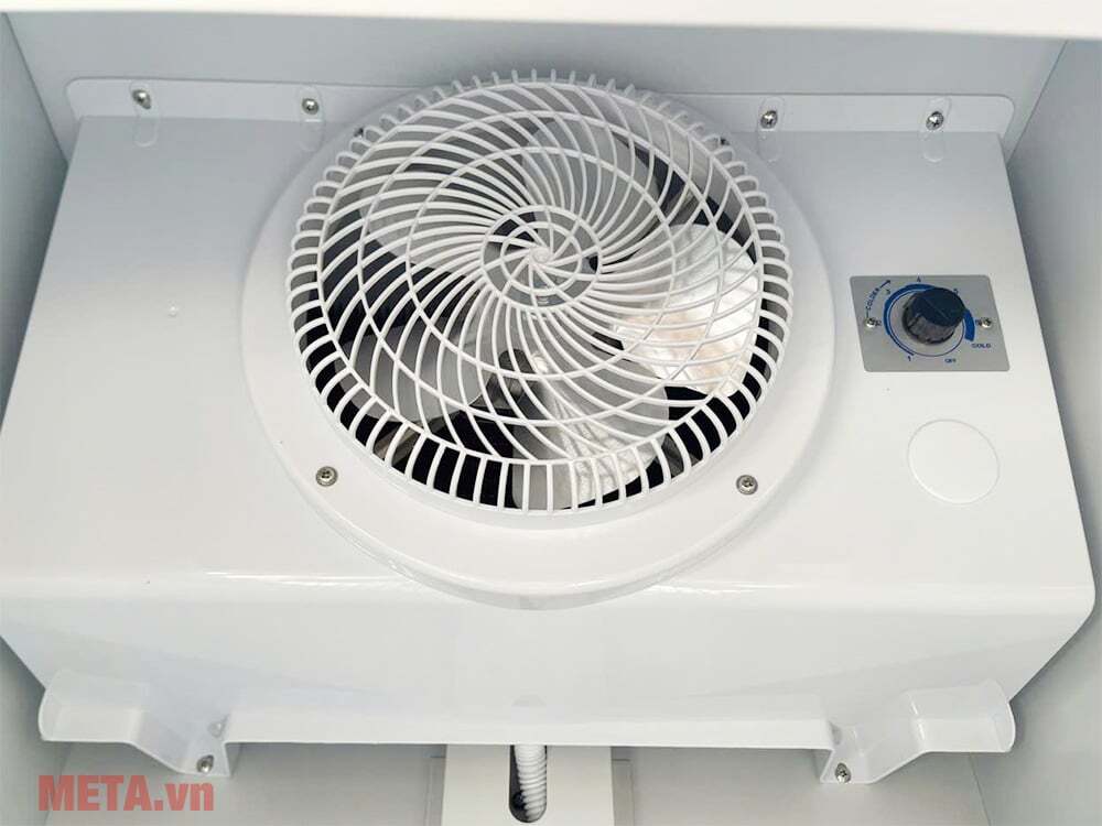 Hệ thống quạt bên trong với nút vặn điều chỉnh Tủ mát đứng 1 cánh Alaska LC-385
