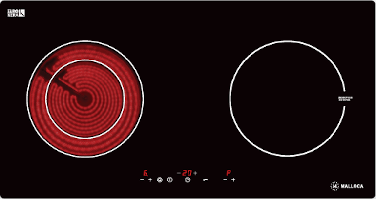 Tính năng nổi bật của bếp từ hồng ngoại âm 2 vùng nấu Malloca MH-02IR