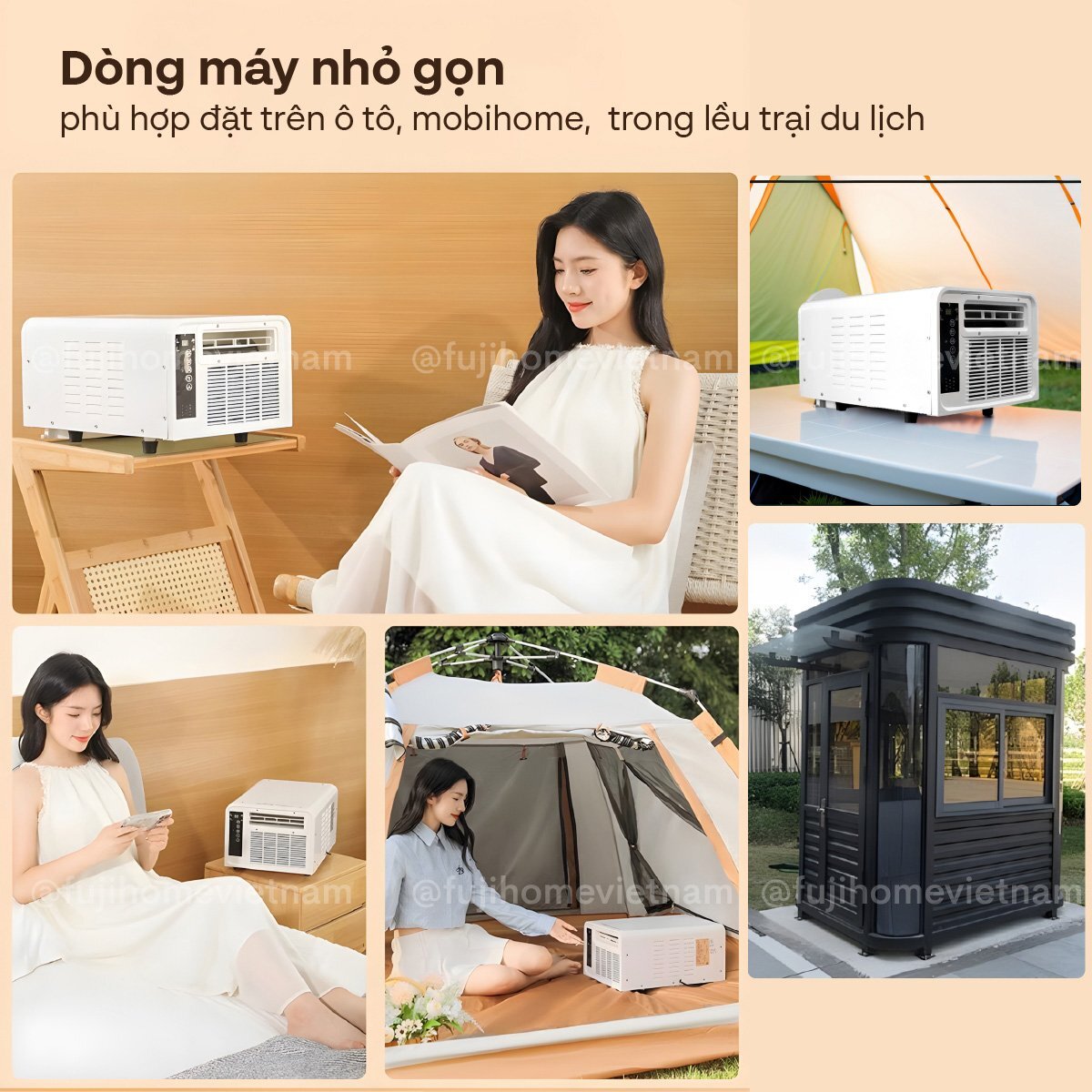 Thiết kế nhỏ gọn, dễ dàng di chuyển Điều hòa di động Fujihome PAC03