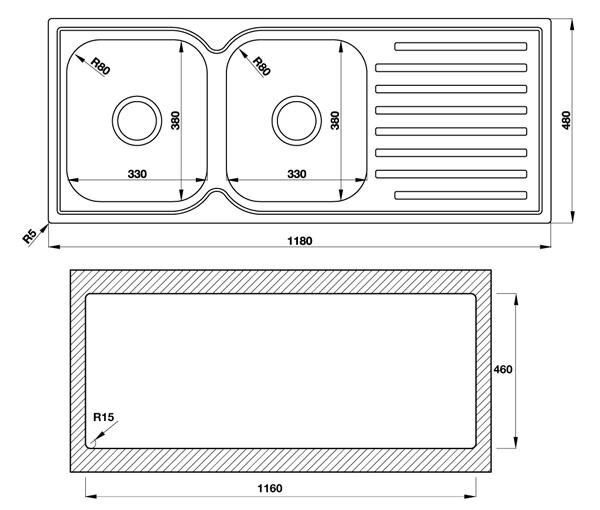 Chậu rửa chén Hafele HS-S11848 (567.23.030) Chậu rửa chén Hafele HS-S11848 (567.23.030)